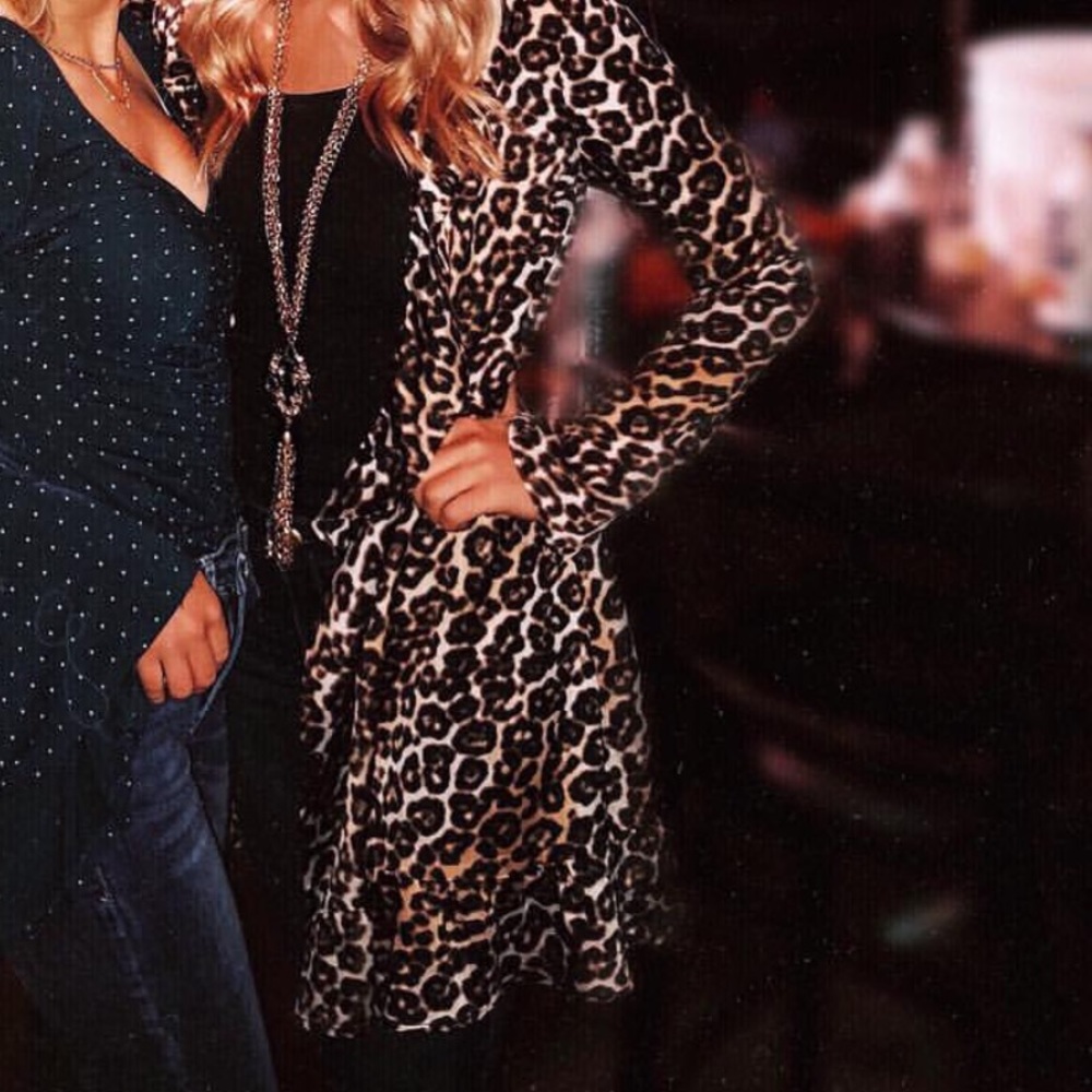 Cheetah silk dress that wraps around